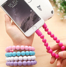 Load image into Gallery viewer, Wearable USB recharging Bracelet Beads Cable flexible