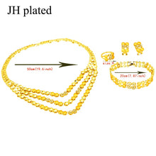 Load image into Gallery viewer, Jewelry set Gold Color Necklace &amp; Earrings Bridal