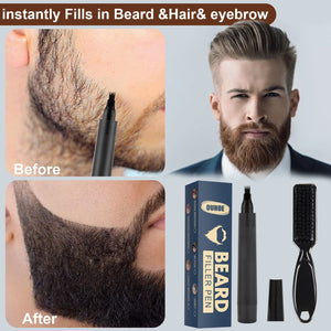 Beard Mustache Pencil Filler Pen Kit With Brush