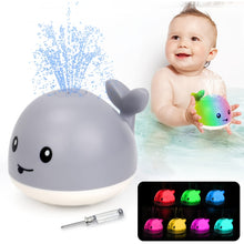 Load image into Gallery viewer, Automatic Water Spray Colorful Led Whale Bath Toy