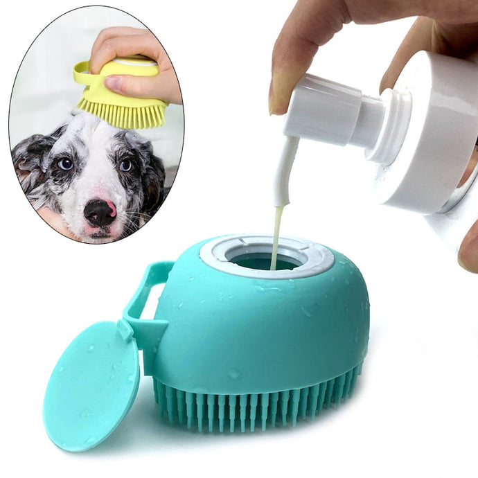 Massage Silicone Brush Glove Bathroom Puppy Dog Cat Bath Accessories