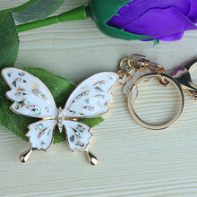 Load image into Gallery viewer, Butterfly Crystal Keychain - Elegant Key Ring for Women