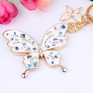 Butterfly Crystal Keychain - Elegant Key Ring for Women