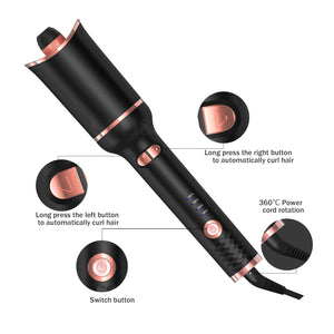 Indulge in Luxurious Hair Styling - Get Salon-Quality Curls at Home with our Automatic 1" Curling Hair Iron!