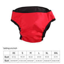 Load image into Gallery viewer, Dog Physiological Pants Diaper  Sanitary Washable Panties XS-XXL