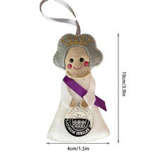 Load image into Gallery viewer, Queen Elizabeth II Tree Ornament Felt Doll Christmas Décor