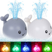 Load image into Gallery viewer, Automatic Water Spray Colorful Led Whale Bath Toy