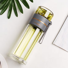 Load image into Gallery viewer, Glass Water Bottle With Tea Infuser