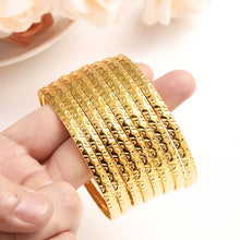 Load image into Gallery viewer, Dubai 8 pcs Fashion Bangle Jewelry Gold Color