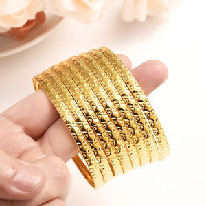 Dubai 8 pcs Fashion Bangle Jewelry Gold Color