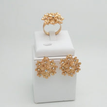 Load image into Gallery viewer, Dubai Floral Bridal Gold Color Jewelry Set