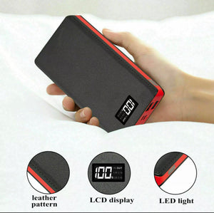 20kmAh Power Bank 4USB Portable External Battery Backup Charger