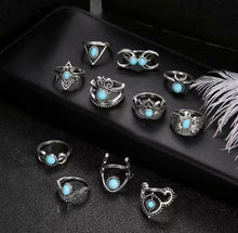 Load image into Gallery viewer, Boho Ring 11Pcs Knuckle Ring