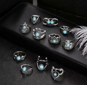 Boho Ring 11Pcs Knuckle Ring