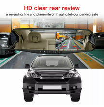 Load image into Gallery viewer, 4.3 inch HD 1080p Car Dash Cam Front Rear Mirror DVR Recorder