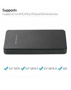 External Portable Hard Disk CASE USB 3.0 2TB SATA SSD Desktop Mobile