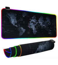 Load image into Gallery viewer, RGB Extra Large Gaming Mousepad WorldWide Map 31.5”X 12”