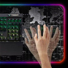 Load image into Gallery viewer, RGB Extra Large Gaming Mousepad WorldWide Map 31.5”X 12”