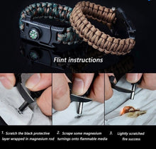 Load image into Gallery viewer, Multi-function Paracord Survival Braided Bracelet