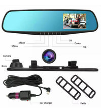 Load image into Gallery viewer, 4.3 inch HD 1080p Car Dash Cam Front Rear Mirror DVR Recorder