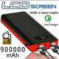 20kmAh Power Bank 4USB Portable External Battery Backup Charger