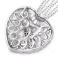 White Cubic Zirconia CZ Triple Strand Valentine Heart Chain Pendant Necklace 20"