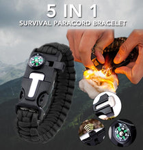 Load image into Gallery viewer, Multi-function Paracord Survival Braided Bracelet