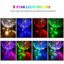 Load image into Gallery viewer, USB LED Starry Sky Projector Star Night Light Sleep Romantic Lamp 360°