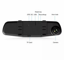 Load image into Gallery viewer, 4.3 inch HD 1080p Car Dash Cam Front Rear Mirror DVR Recorder