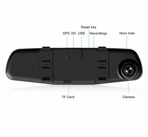 4.3 inch HD 1080p Car Dash Cam Front Rear Mirror DVR Recorder