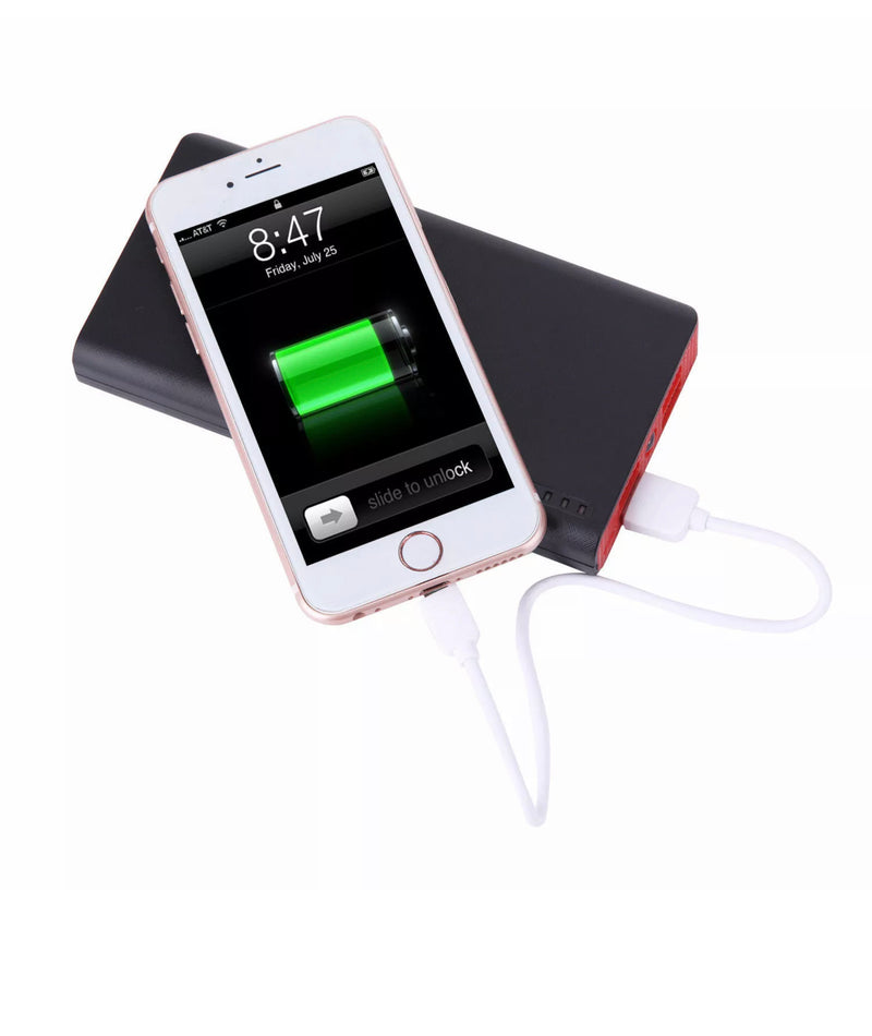 90000mah high capacity 4 USB ports mobile charger with led light