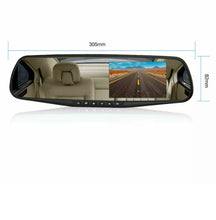 Load image into Gallery viewer, 4.3 inch HD 1080p Car Dash Cam Front Rear Mirror DVR Recorder