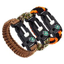 Load image into Gallery viewer, Multi-function Paracord Survival Braided Bracelet