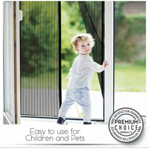 Magnetic Mesh screen door self sealing