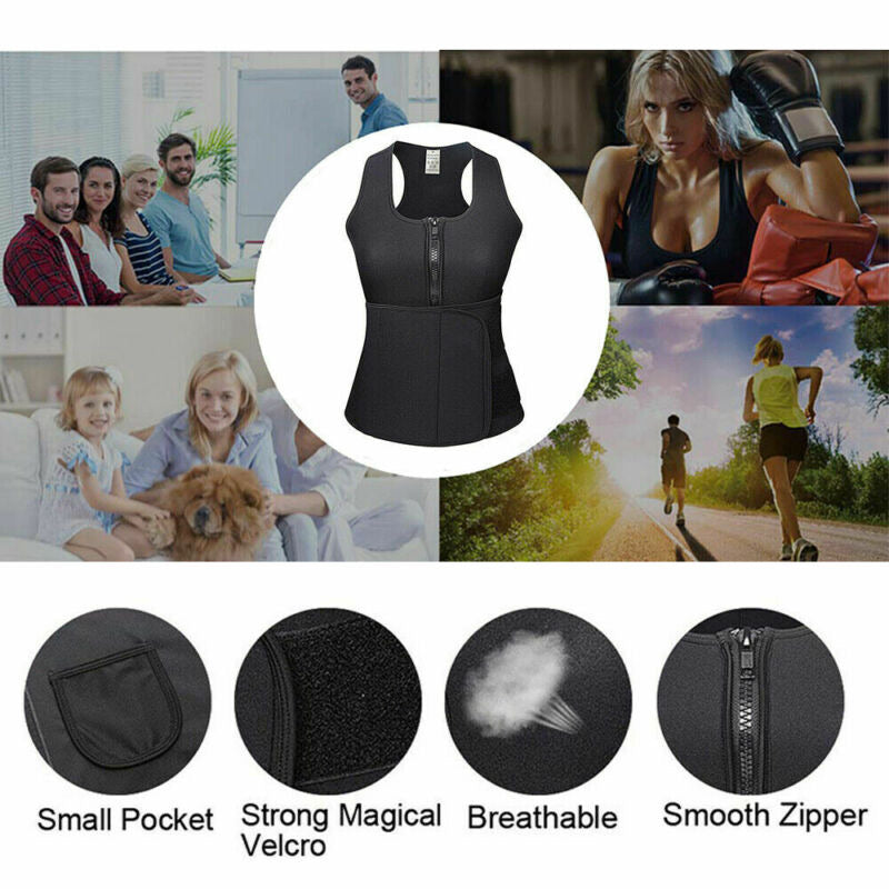 Waist Trainer Vest Gym Slimming Adjustable Sauna Sweat Belt Body Shaper