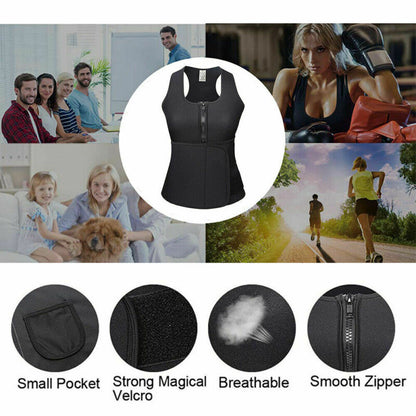 Waist Trainer Vest Gym Slimming Adjustable Sauna Sweat Belt Body Shaper