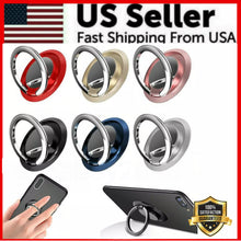 Load image into Gallery viewer, Finger Ring Holder Stand Grip 360° Rotating For Cell Phone Car Magnetic Mount