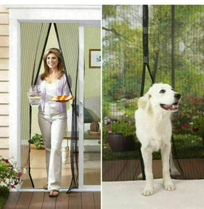 Magnetic Mesh screen door self sealing