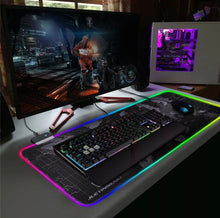 Load image into Gallery viewer, RGB Extra Large Gaming Mousepad WorldWide Map 31.5”X 12”