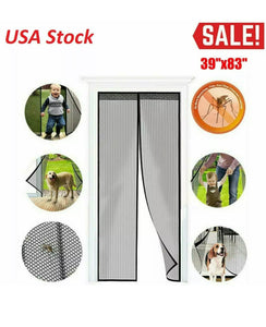 Magnetic Mesh screen door self sealing