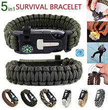 Load image into Gallery viewer, Multi-function Paracord Survival Braided Bracelet