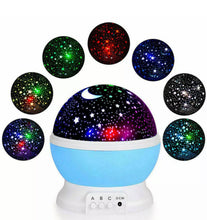 Load image into Gallery viewer, USB LED Starry Sky Projector Star Night Light Sleep Romantic Lamp 360°