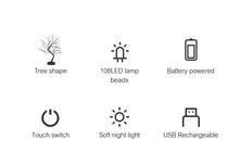 Load image into Gallery viewer, Led Fairy Light Tree Touch Light