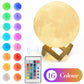 3D Moon Lamp Touch Moonlight USB LED 16 Color