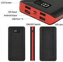 Load image into Gallery viewer, 20kmAh Power Bank 4USB Portable External Battery Backup Charger