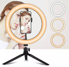 Load image into Gallery viewer, 10&quot; LED Ring Light with Tripod Stand &amp; Phone Holder