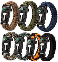 Load image into Gallery viewer, Multi-function Paracord Survival Braided Bracelet