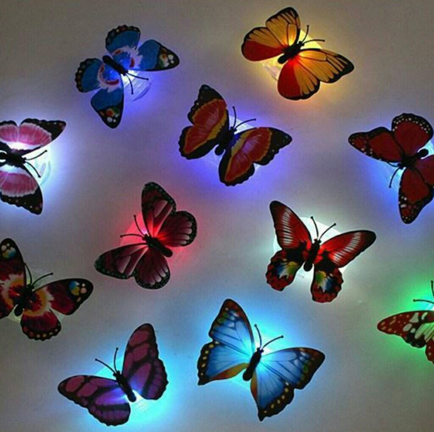 10X Led Butterfly Wall Decorations