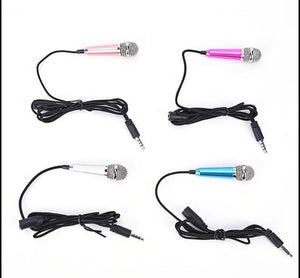 Portable 3.5mm Stereo Studio Mic KTV Karaoke Mini Microphone For Cell Phone