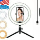 10" LED Ring Light with Tripod Stand & Phone Holder
